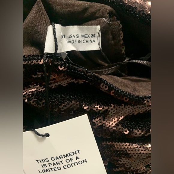 Zara Metallic Brown Sequin Dress - Picture 11 of 11